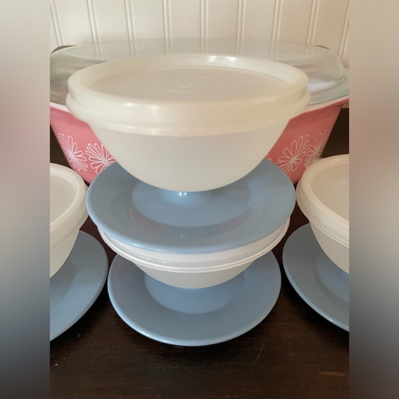 Vintage Tupperware Blue Parfait Pudding Dessert Cups❤️ - Picture 4 of 13